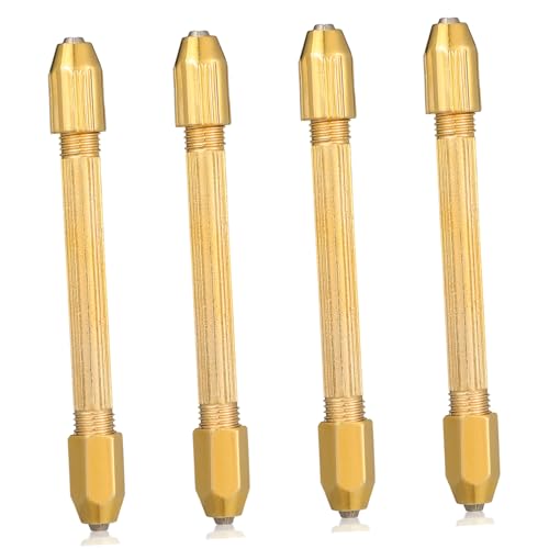 LIFKOME 4 Stück Teiliges Mini Handbohrerset mit Doppelseitigem Bohrer Präzises Schnitzwerkzeug für Uhrenreparatur und Modellbau Langlebig und Vielseitig für Holz Kunststoff und von LIFKOME