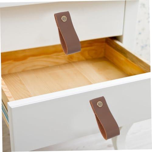 LIFKOME 4 Stück Teiliges Möbelgriffe Schubladengriffe Vintage Stil Flexible PU Griffe für Schränke Kleiderschränke Kommoden und Langlebig und Verschleißfest in Dunkelbraun LIFKOME 4 Stück Teiliges Möbelgriffe Schubladengriffe Vintage Stil Flexible PU Griffe für Schränke Kleiderschränke Kommoden und Langlebig und Verschleißfest in Dunkelbraun von LIFKOME