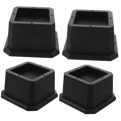 LIFKOME 4 Stück Teiliges Möbelheber aus Rutschfestem Gummi Quadratische Betterhöhung für Stuhl Tisch und Bettenbeine Robust und Kratzschutz für Couch Waschmaschine Kühlschrank von LIFKOME