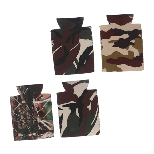 LIFKOME 4 Stück Teiliges Neopren dosen isolierhüllen Kordelzug Wasserabweisend Stoßfest Leichte Bierflaschenhüllen für Outdoor Camping Picknick und Freizeitgebrauch von LIFKOME