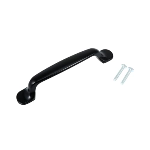 LIFKOME 4 Stück Teiliges Ovaler Aluminiumlegierung Möbelgriffe Schwarz Lochabstand für Schranktüren Küchenschränke Vintage Look Robust und Pflegeleicht von LIFKOME