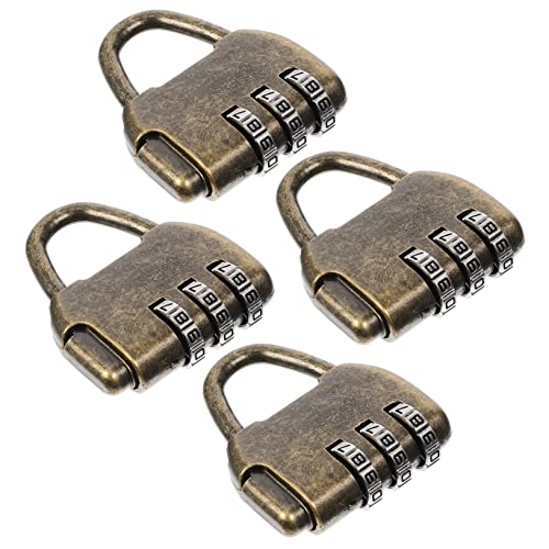 LIFKOME 4 Stück Teiliges Retro Zahlenschloss Metallkombinationsschloss für Schmuck Aufbewahrungsboxen Antikes Design Verstellbarer Zahlencode Sicher für Holzkisten und Geschenkboxen LIFKOME 4 Stück Teiliges Retro Zahlenschloss Metallkombinationsschloss für Schmuck Aufbewahrungsboxen Antikes Design Verstellbarer Zahlencode Sicher für Holzkisten und Geschenkboxen von LIFKOME