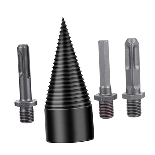 LIFKOME 4 Stück Teiliges Set Holzspalter Bohrer Kegelbohrer für Bohrmaschine Verschleißfester Holzspaltbohrer für Feuerholz Effizientes Spalten Großer Feuerholzstücke Geeignet für Camping LIFKOME 4 Stück Teiliges Set Holzspalter Bohrer Kegelbohrer für Bohrmaschine Verschleißfester Holzspaltbohrer für Feuerholz Effizientes Spalten Großer Feuerholzstücke Geeignet für Camping von LIFKOME