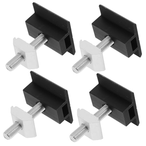 LIFKOME 4 Stück Teiliges Solarmodul Mittelklemmen aus Aluminium Verstellbare Halterung für Sichere Montage Balkonkraftwerken Wohnmobilen Booten und Flachdächern Kompatibel mit von LIFKOME