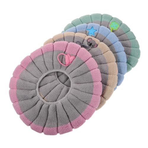 LIFKOME 4 Stück Teiliges Wc-sitzkissen aus Weichem Plüsch mit Praktischem Griff Gestrickt Waschbar Warm und Komfortabel Passend für Toilettenringe für Zuhause und Hotelbad LIFKOME 4 Stück Teiliges Wc-sitzkissen aus Weichem Plüsch mit Praktischem Griff Gestrickt Waschbar Warm und Komfortabel Passend für Toilettenringe für Zuhause und Hotelbad von LIFKOME