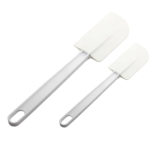 LIFKOME 4 Stück flexibler Spatelschaber Gummischaber zum Backen Silikonschaber Gummispatel Teigschaber spachtel Silikonspatel Cremespatel Küchenutensilien Backgerät klein Backwerkzeug Weiß von LIFKOME