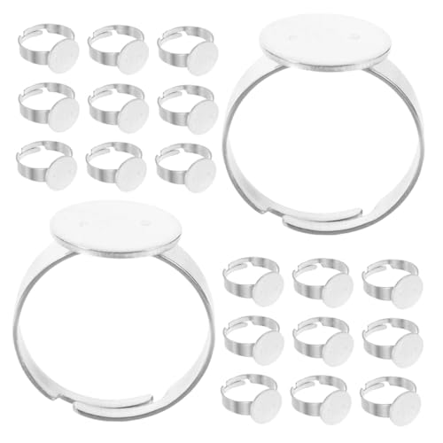 LIFKOME 40 Stück Teiliges Edelstahl Ringrohlinge Flache Runde Lünette Tabletts Verstellbare Rings Basen Für Damen DIY Schmuckherstellung Umweltfreundlich Robust Elegant LIFKOME 40 Stück Teiliges Edelstahl Ringrohlinge Flache Runde Lünette Tabletts Verstellbare Rings Basen Für Damen DIY Schmuckherstellung Umweltfreundlich Robust Elegant von LIFKOME