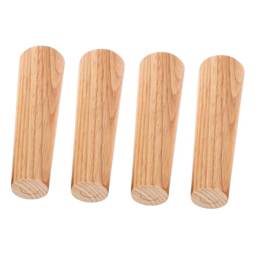 LIFKOME 4stücke Runde Möbelbeine Aus Massivem Holz Höheneinstellbare Ersatzfüße Für Sofa Tisch Schrank Und Stühle Robuste Und Langlebige Möbelbeine Eichenfarbe von LIFKOME