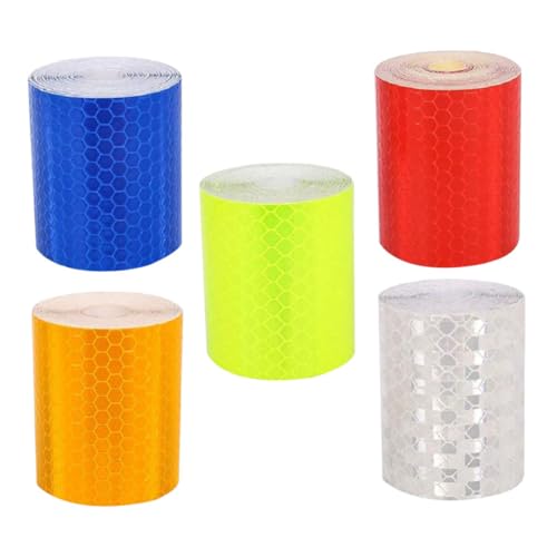 LIFKOME 5 Rollen Reflektierendes Klebeband Selbstklebend Weiß Rot Gelb Blau für Auto und Verkehrssicherheit Praktische Warnstreifen ohne Rückstände LIFKOME 5 Rollen Reflektierendes Klebeband Selbstklebend Weiß Rot Gelb Blau für Auto und Verkehrssicherheit Praktische Warnstreifen ohne Rückstände von LIFKOME