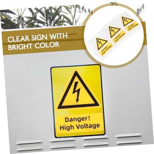 LIFKOME 5 Stück Hochspannung Warnaufkleber Sicherheitskennzeichnung Elektrische Gefahr Warnschild für Industrie Geräte Haus Büro Klare Sichtbarkeit von LIFKOME