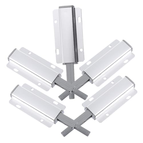 LIFKOME 5 Stück Teiliges Aluminiumlegierung Druckschnäpper Selbstverriegelnder Türschnäpper Magnetverschluss für Schränke Kleiderschränke Küchen Geeignet von LIFKOME