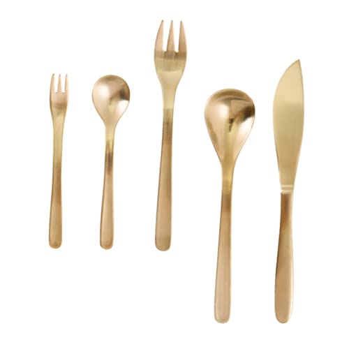 LIFKOME 5 Stück Teiliges Besteck Set Western Dinnerware Set mit Messer Löffel Kuchen und Kaffeelöffel Rostfrei Spiegelpoliert Multifunktional Spülmaschinenfest für Familie und Party LIFKOME 5 Stück Teiliges Besteck Set Western Dinnerware Set mit Messer Löffel Kuchen und Kaffeelöffel Rostfrei Spiegelpoliert Multifunktional Spülmaschinenfest für Familie und Party von LIFKOME