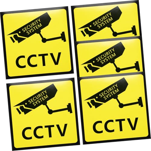 LIFKOME 5 Stück Teiliges Cctv Warnschild Selbstklebende Sicherheitsaufkleber für Privatgrundstück Videoüberwachung Hinweis Wetterfest für Tür Fenster Wand Geeignet LIFKOME 5 Stück Teiliges Cctv Warnschild Selbstklebende Sicherheitsaufkleber für Privatgrundstück Videoüberwachung Hinweis Wetterfest für Tür Fenster Wand Geeignet von LIFKOME