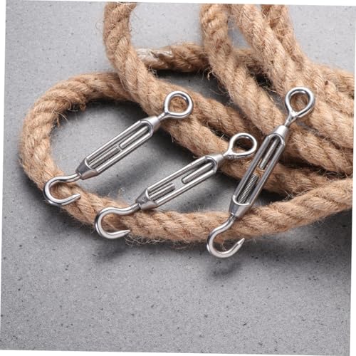 LIFKOME 5 Stück Teiliges Edelstahl Drahtseil spanner Spannschloss mit Haken Rostfrei für Straffe Seilspannung und Elastizitätsregulierung Präzise Gegossen Silberfarben Hub von LIFKOME