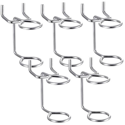 LIFKOME 5 Stück Teiliges Pegboard halter aus Hochwertigem Eisen Doppelte Ringschraubenzieherhalterung Robust und Einfach zu Montieren für Werkstatt Garage Büro und Lagerraum zur von LIFKOME