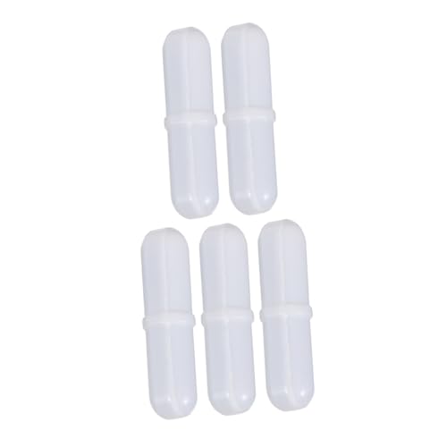LIFKOME 5 Stück Teiliges Ptfe beschichtete Magnetische Rührstäbe Chemische Labormischer Rührstäbe Weiß für Laborflüssigkeiten und Magnetische Rührgeräte Geeignet von LIFKOME