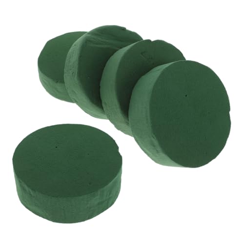 LIFKOME 5 Stück Teiliges Runder Blumenschaum Stark Wasserabsorbierender Feucht-steckschaum für Frische und Künstliche Blumen Flexibel Zuschneidbar für Hochzeits Festfloristik von LIFKOME