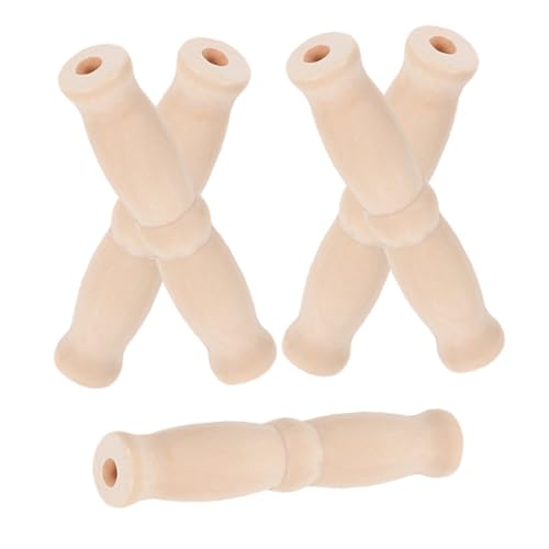 LIFKOME 5 Stück Teiliges Tragbarer Holzgriff für Eimer Ergonomischer Stabiler Handgriff für Wasserbehälter Einkauf und Outdoor Aktivitäten Langlebig und Vielseitig Einsetzbar von LIFKOME
