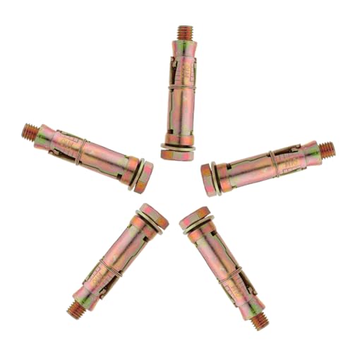 LIFKOME 5 Stück Teiliges Wanddübel Schrauben mit Verzinkter Goldoberfläche Schwerlast dübel für Ziegel und Trockenbau Einfache Montage Vielseitig Einsetzbare Expansionsanker für von LIFKOME