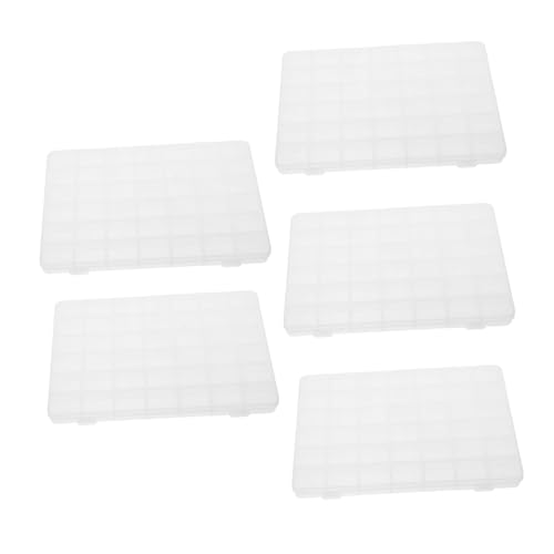 LIFKOME 5 Stück Transparente Aufbewahrungsbox mit Abnehmbaren Fächern Kunststoff Organizer mit durchsichtigem Deckel zur Schmuck Perlenaufbewahrung Vielseitig für Bastelbedarf und LIFKOME 5 Stück Transparente Aufbewahrungsbox mit Abnehmbaren Fächern Kunststoff Organizer mit durchsichtigem Deckel zur Schmuck Perlenaufbewahrung Vielseitig für Bastelbedarf und von LIFKOME