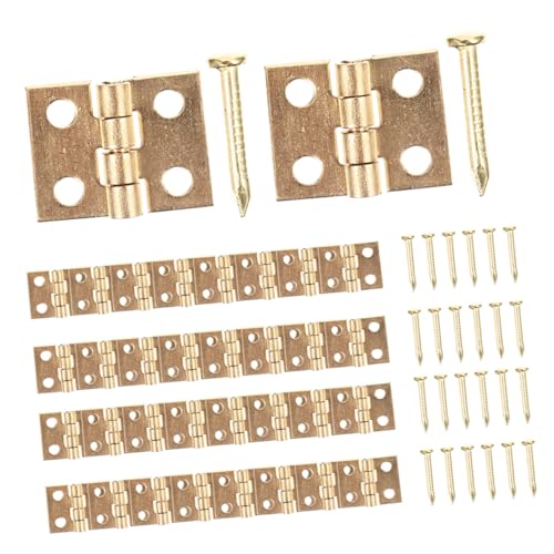 LIFKOME 50 Sätze Teiliges Mini Messing Scharniere mit Schrauben Kleine Robuste Klappscharniere für Schmuckkästen Holzkisten Bastelarbeiten Langlebig und Kompakt für Feine Handwerksprojekte LIFKOME 50 Sätze Teiliges Mini Messing Scharniere mit Schrauben Kleine Robuste Klappscharniere für Schmuckkästen Holzkisten Bastelarbeiten Langlebig und Kompakt für Feine Handwerksprojekte von LIFKOME