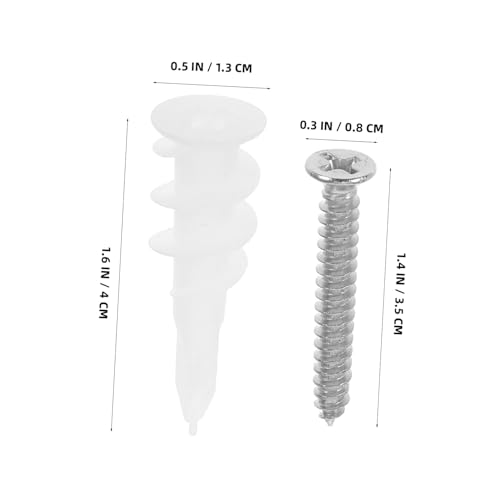 LIFKOME 50 Sätze Teiliges Schwerlast dübel Schraubenset aus Kunststoff und Edelstahl Robuste Expansion Screws für Trockenbau Mauerwerk und Möbelmontage zum Sicheren Befestigen von Ablagen von LIFKOME