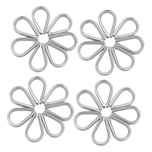 LIFKOME 50 Stück Edelstahl Seilkauschen Schwerlast Drahtseilkausche für Stahlseil Korrosionsbeständig Polierte Oberfläche für Rigging Abschleppen Outdoor von LIFKOME