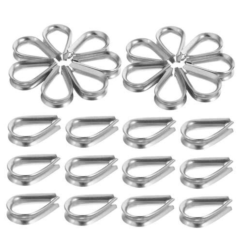 LIFKOME 50 Stück Edelstahlseilkauschen für Drahtseile Rostfreie Drahtseilkauschen für Zug und Rigging Langlebige Metalldrahtseil-kauschen zur Sicheren Befestigung und Einfache Montage LIFKOME 50 Stück Edelstahlseilkauschen für Drahtseile Rostfreie Drahtseilkauschen für Zug und Rigging Langlebige Metalldrahtseil-kauschen zur Sicheren Befestigung und Einfache Montage von LIFKOME