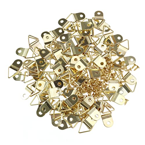 LIFKOME 50 Stück Kleine Dreieckige D Ring Bilderrahmen Aufhänger mit Goldenen Schrauben Kupferbeschichtete Einzelloch Halter für Foto und Kreuzstichrahmen Stabile Aluminiumlegierung für LIFKOME 50 Stück Kleine Dreieckige D Ring Bilderrahmen Aufhänger mit Goldenen Schrauben Kupferbeschichtete Einzelloch Halter für Foto und Kreuzstichrahmen Stabile Aluminiumlegierung für von LIFKOME