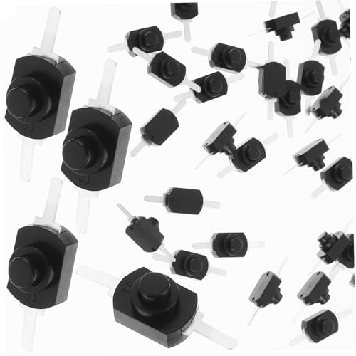 LIFKOME 50 Stück Mini Selbsthaltes Druckknopfschalter Schwarz Latching Mikro Taster für Taschenlampen Elektronische DIY projekte Metall abs Gehäuse Kompakt und Lötbar LIFKOME 50 Stück Mini Selbsthaltes Druckknopfschalter Schwarz Latching Mikro Taster für Taschenlampen Elektronische DIY projekte Metall abs Gehäuse Kompakt und Lötbar von LIFKOME