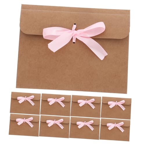 LIFKOME 50 Stück Vintage Kraftpapier Umschläge mit Rosa Schleifenband Briefumschläge für Einladungen Grußkarten Geschenkverpackung Vielseitig für Hochzeiten und Partys LIFKOME 50 Stück Vintage Kraftpapier Umschläge mit Rosa Schleifenband Briefumschläge für Einladungen Grußkarten Geschenkverpackung Vielseitig für Hochzeiten und Partys von LIFKOME