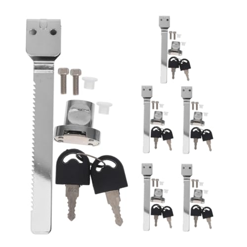 LIFKOME 6 Sätze Gefrierschrankschloss Vitrinen Schiebeschloss Schiebetürschlösser Glasschiebetürschlösser Glastür Ratschenschloss Display Vitrinenschloss Glasschubladenschloss LIFKOME 6 Sätze Gefrierschrankschloss Vitrinen Schiebeschloss Schiebetürschlösser Glasschiebetürschlösser Glastür Ratschenschloss Display Vitrinenschloss Glasschubladenschloss von LIFKOME