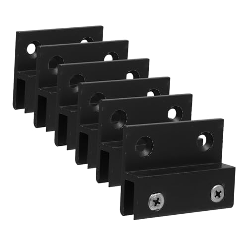 LIFKOME 6 Stück Aluminiumlegierung Glasklammer Schwarz mit Großem Design Stabile Halterung für Glas Spiegel Werbetafeln Wandmontage Langlebige Sichere Glashalter Clips LIFKOME 6 Stück Aluminiumlegierung Glasklammer Schwarz mit Großem Design Stabile Halterung für Glas Spiegel Werbetafeln Wandmontage Langlebige Sichere Glashalter Clips von LIFKOME