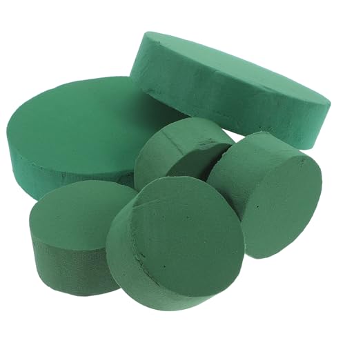 LIFKOME 6 Stück Blumenschaumblöcke: Runde Nass-Trocken-Blumenschaumblöcke für frische und künstliche Blumenarrangements, Dekorationen und Zubehör von LIFKOME