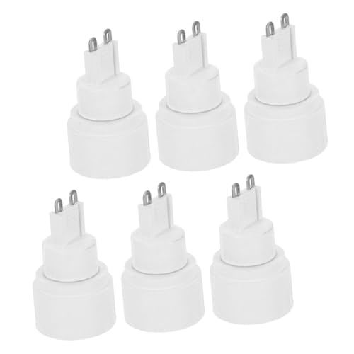 LIFKOME 6 Stück Lampenfassung Adapter Hitzebeständiger Sockelhalter Flammhemmendem Material Einfache Installation Sichere Wärmeisolierung für Flexible Beleuchtungsanpassungen zu Hause von LIFKOME