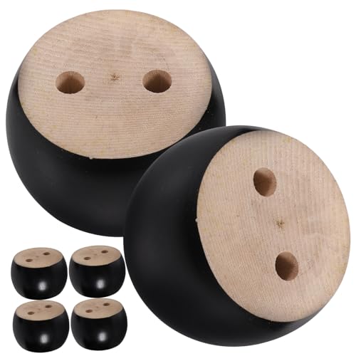 LIFKOME 6 Stück Massivholz Möbelbeine Buche Sofafüße Ersatz Füße für Couch Tisch Stuhl mit Stabiler Tragkraft und Klassischem Design zur Einfachen DIY möbelmontage von LIFKOME