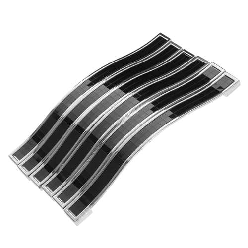 LIFKOME 6 Stück Schwarze Glänzende Schrankgriffe Teiliges Zinklegierung Robust und Rostfrei für Kleiderschrank Schublade Küchen und Möbeltüren Einfache Montage Lochabstand von LIFKOME