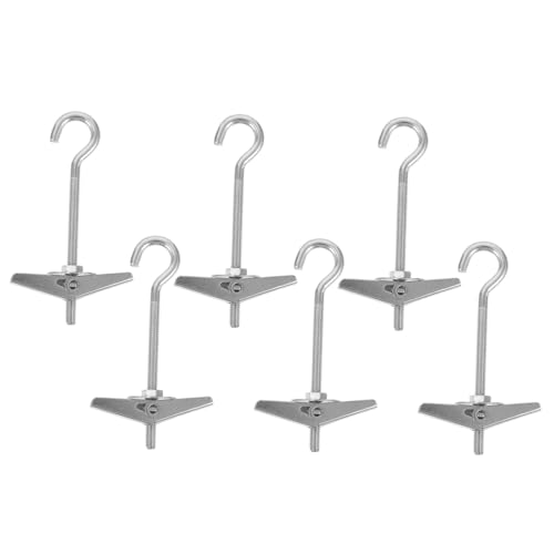 LIFKOME 6 Stück Teiliges Deckenhaken mit Federklappdübel Hohlraumdübel für Wand Deckenmontage Belastbare Schraubhaken zur Befestigung von Dekorationen Pflanzen und Laternen LIFKOME 6 Stück Teiliges Deckenhaken mit Federklappdübel Hohlraumdübel für Wand Deckenmontage Belastbare Schraubhaken zur Befestigung von Dekorationen Pflanzen und Laternen von LIFKOME