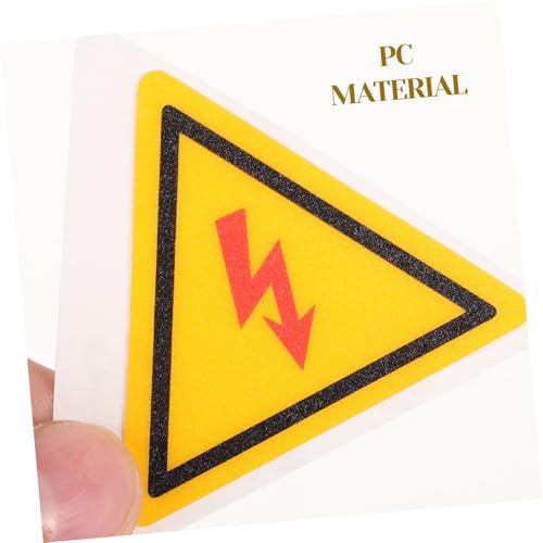 LIFKOME 6 Stück Teiliges Hochspannungs warnschild Ölbeständigem PC material Reflektierende Selbstklebende Warnaufkleber mit Blitzsymbol Dreieckige Sicherheitsmarkierung für Werkstatt und von LIFKOME