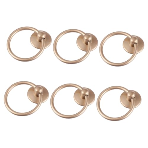 LIFKOME 6 Stück Teiliges Schwarze Ring schrankgriffe aus Langlebigem Material Praktische Möbelschubladen ziehgriffe Vintage Stil für Kommode Schrank Küchengriffe Einfach Montierbar von LIFKOME