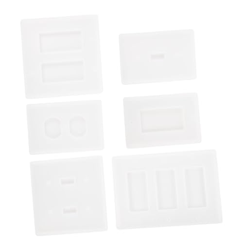 LIFKOME 6 Stück Teiliges Silikon DIY gießform für Kristall epoxidharz Steckdosen schalterabdeckung Kreative Bastelqualität Geeignet für Heimdekoration und Handwerksprojekte von LIFKOME