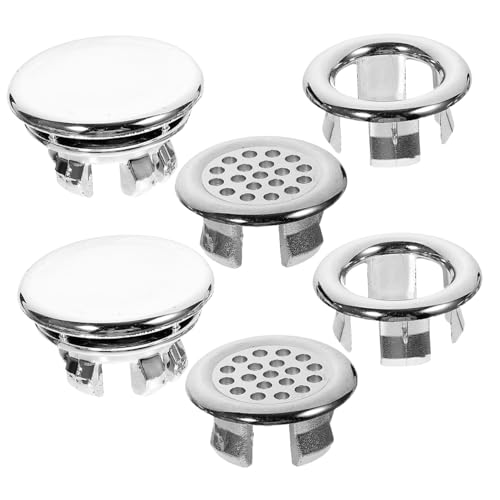 LIFKOME 6 Stück Teiliges Überlauf ring Waschbecken Badezimmer Küchenzubehör Langlebig Installieren Dekorativ Passend für Waschbecken und Waschtische von LIFKOME