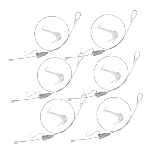 LIFKOME 6 Stück Verstellbares Bilderschienen aufhängeset aus Edelstahl mit Stahlseil und Haken für Einfache Montage und Höhenverstellbare Bilderpräsentation in Galerie Büro und Zuhause LIFKOME 6 Stück Verstellbares Bilderschienen aufhängeset aus Edelstahl mit Stahlseil und Haken für Einfache Montage und Höhenverstellbare Bilderpräsentation in Galerie Büro und Zuhause von LIFKOME