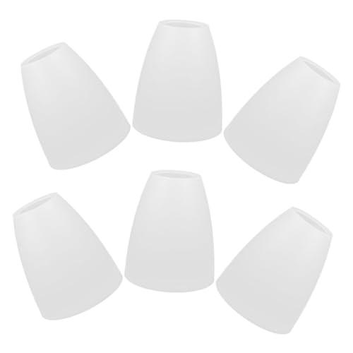 LIFKOME 6 Stück Weiße Kunststoff lampenschirme Flach mit Mittelloch Langlebige Lampenschirm abdeckungen für Deckenleuchten Tischlampen Nachttisch Campinglampen Einfache Montage Vielseitig von LIFKOME