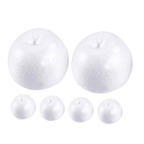 LIFKOME 6 Stück Weiße Schaumstoff Äpfel Unbemalt Polystyrol Modell Obst DIY Basteln für Dekoration Party Requisiten Leichte Bemalbare Apfelmodelle LIFKOME 6 Stück Weiße Schaumstoff Äpfel Unbemalt Polystyrol Modell Obst DIY Basteln für Dekoration Party Requisiten Leichte Bemalbare Apfelmodelle von LIFKOME