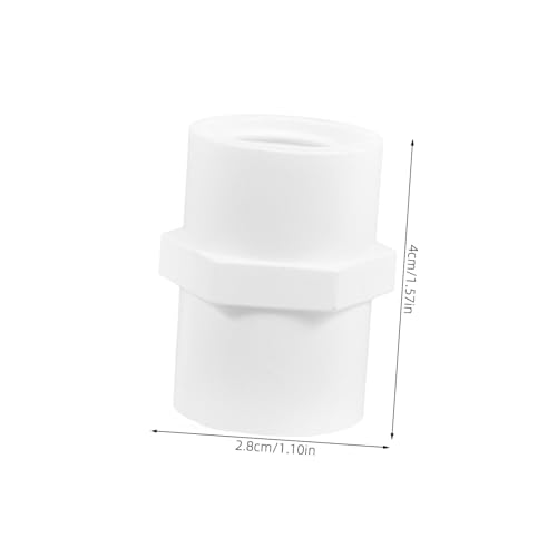 LIFKOME 8 Stück PVC Rohrverbinder Weiße Upvc Innengewinde Adapter für Wasserleitungen Stoßfest Vielseitig Einsetzbar für Bewässerung Sprinkler und Kaltwasseranschluss von LIFKOME