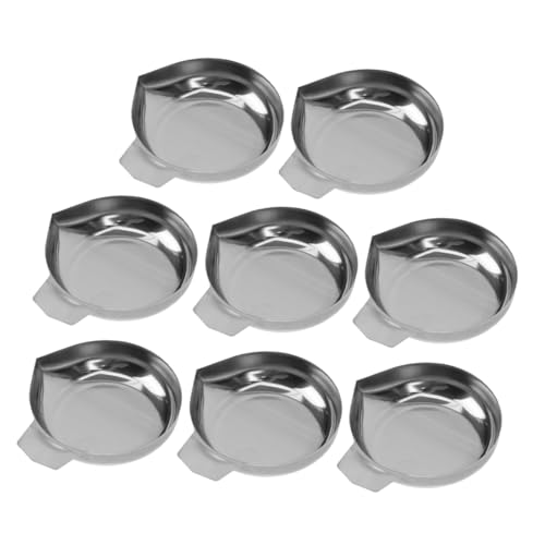 LIFKOME 8 Stück Teiliges Edelstahl Wiegeschalen Digitales Präzisions-Tablett für Schmuck Feinstaub Flüssigkeiten Labor Kompakt Langlebig Vielseitig für Feine Messungen von LIFKOME