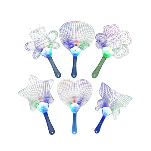 LIFKOME 8 Stück Teiliges LED Handfächer Bunte Blinkende Flache Handventilatoren mit Lichtmodi Tragbare Acryl fächer für Partys Tanz und Kühlender Sommerlüfter LIFKOME 8 Stück Teiliges LED Handfächer Bunte Blinkende Flache Handventilatoren mit Lichtmodi Tragbare Acryl fächer für Partys Tanz und Kühlender Sommerlüfter von LIFKOME