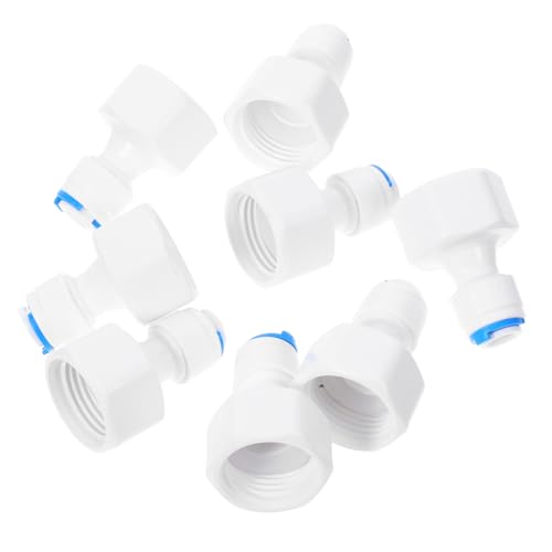 LIFKOME 8 Stück Teiliges Schnellverbinder Wasserfilter Adapter Innengewinde Gerader für Wasserreiniger Schlauchverbindung Einfache Installation Kompatibel mit Wasserleitungen und von LIFKOME