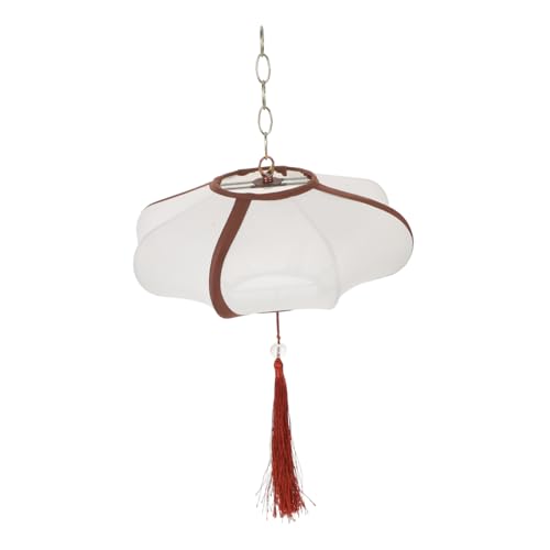 LIFKOME Antike Stofflaterne Vintage Pendelleuchte Dekor Laterne Vintage Stofflaterne Asiatischer Stil Lichtabdeckung Pendellampenschirm Orientalischer Stofflampenschirm Lampenschirm von LIFKOME
